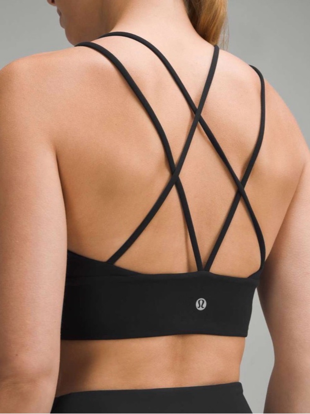Lululemon Black Strappy Sports Bra